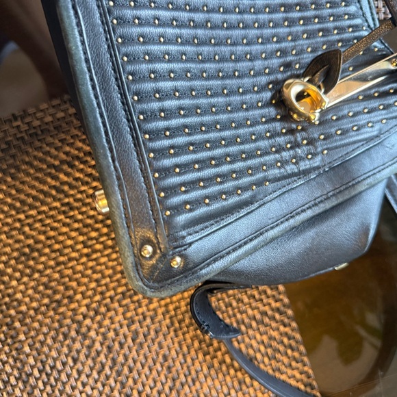 Black leather COACH Studded Handbag - Picture 13 of 16